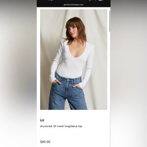 Like new perfectwhitetee Kit ribbed long sleeve